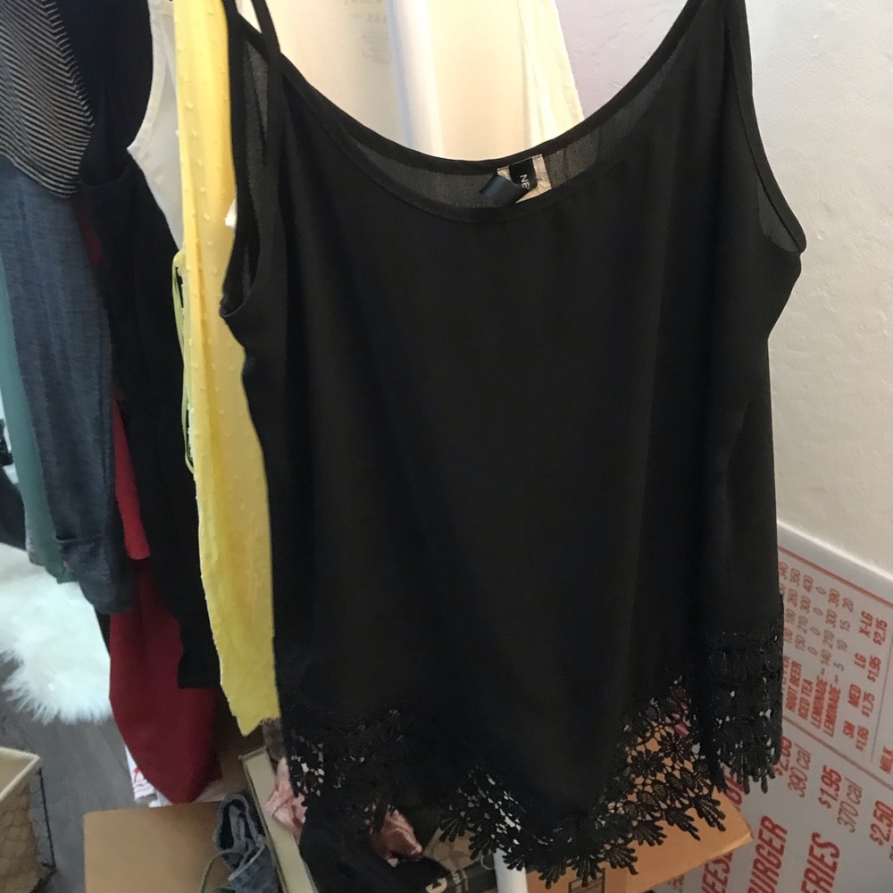Black tank top